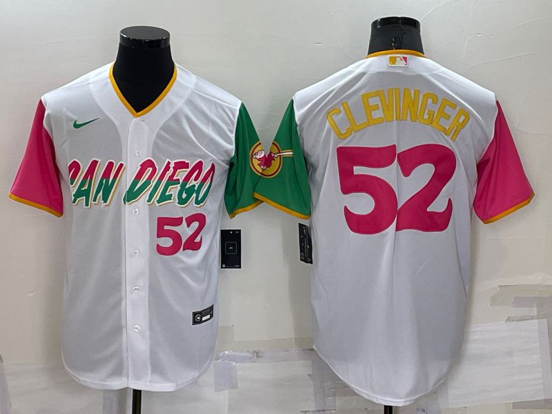 Men San Diego Padres 52 Clevinger White City Edition Game Nike 2022 MLB Jersey